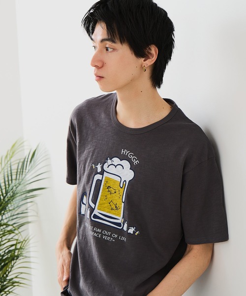 Blue Standard (ブルースタンダード)の「【BLUE STANDARD/ブルースタンダード】【涼しい スラブ天竺】 アニマルプリントTシャツ 綿100% 凹凸素材 ペンギン ゆるかわ 凹凸素材 部屋着 ワンマイル キャンプ(Tシャツ/カットソー・メンズ・その他/その他1/その他2/その他3・MEDIUM/LARGE/X-LARGE)」の1枚目の写真