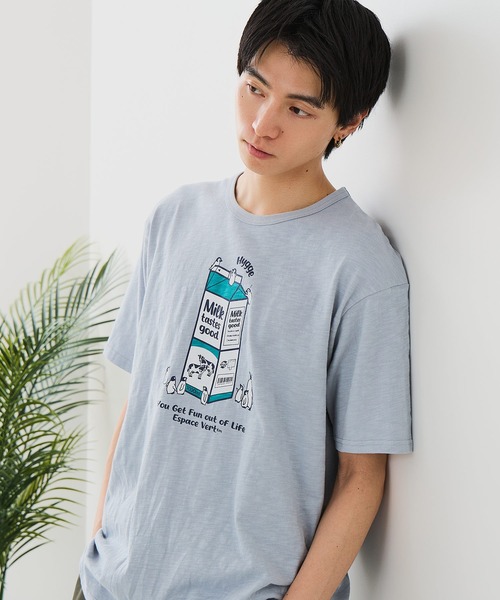 Blue Standard (ブルースタンダード)の「【BLUE STANDARD/ブルースタンダード】【涼しい スラブ天竺】 アニマルプリントTシャツ 綿100% 凹凸素材 ペンギン ゆるかわ 凹凸素材 部屋着 ワンマイル キャンプ(Tシャツ/カットソー・メンズ・その他/その他1/その他2/その他3・MEDIUM/LARGE/X-LARGE)」の4枚目の写真