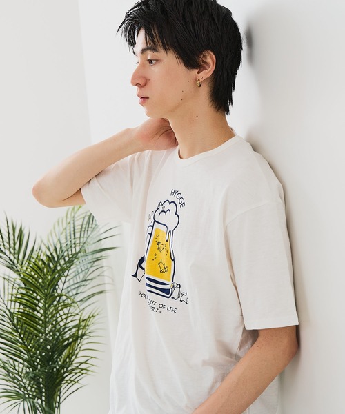 Blue Standard (ブルースタンダード)の「【BLUE STANDARD/ブルースタンダード】【涼しい スラブ天竺】 アニマルプリントTシャツ 綿100% 凹凸素材 ペンギン ゆるかわ 凹凸素材 部屋着 ワンマイル キャンプ(Tシャツ/カットソー・メンズ・その他/その他1/その他2/その他3・MEDIUM/LARGE/X-LARGE)」の2枚目の写真