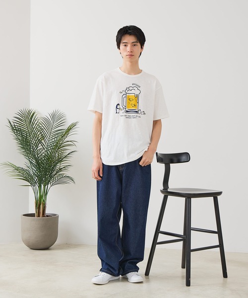 Blue Standard (ブルースタンダード)の「【BLUE STANDARD/ブルースタンダード】【涼しい スラブ天竺】 アニマルプリントTシャツ 綿100% 凹凸素材 ペンギン ゆるかわ 凹凸素材 部屋着 ワンマイル キャンプ(Tシャツ/カットソー・メンズ・その他/その他1/その他2/その他3・MEDIUM/LARGE/X-LARGE)」の5枚目の写真