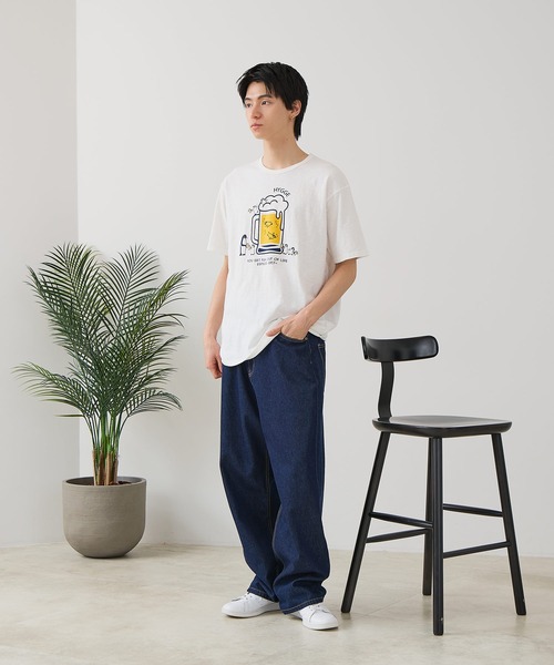Blue Standard (ブルースタンダード)の「【BLUE STANDARD/ブルースタンダード】【涼しい スラブ天竺】 アニマルプリントTシャツ 綿100% 凹凸素材 ペンギン ゆるかわ 凹凸素材 部屋着 ワンマイル キャンプ(Tシャツ/カットソー・メンズ・その他/その他1/その他2/その他3・MEDIUM/LARGE/X-LARGE)」の6枚目の写真