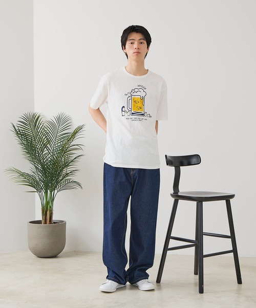 Blue Standard (ブルースタンダード)の「【BLUE STANDARD/ブルースタンダード】【涼しい スラブ天竺】 アニマルプリントTシャツ 綿100% 凹凸素材 ペンギン ゆるかわ 凹凸素材 部屋着 ワンマイル キャンプ(Tシャツ/カットソー・メンズ・その他/その他1/その他2/その他3・MEDIUM/LARGE/X-LARGE)」の7枚目の写真
