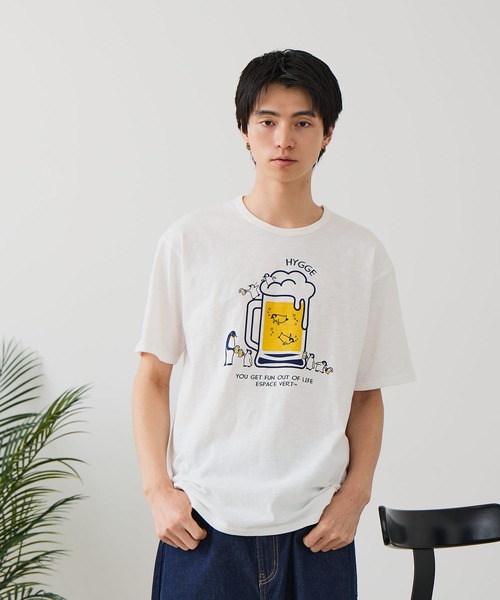 Blue Standard (ブルースタンダード)の「【BLUE STANDARD/ブルースタンダード】【涼しい スラブ天竺】 アニマルプリントTシャツ 綿100% 凹凸素材 ペンギン ゆるかわ 凹凸素材 部屋着 ワンマイル キャンプ(Tシャツ/カットソー・メンズ・その他/その他1/その他2/その他3・MEDIUM/LARGE/X-LARGE)」の9枚目の写真