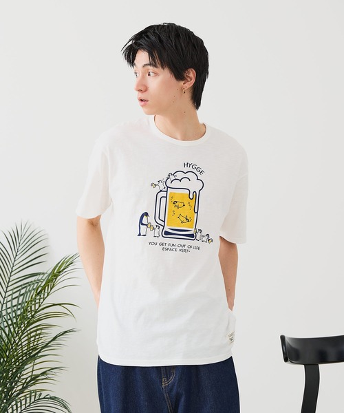 Blue Standard (ブルースタンダード)の「【BLUE STANDARD/ブルースタンダード】【涼しい スラブ天竺】 アニマルプリントTシャツ 綿100% 凹凸素材 ペンギン ゆるかわ 凹凸素材 部屋着 ワンマイル キャンプ(Tシャツ/カットソー・メンズ・その他/その他1/その他2/その他3・MEDIUM/LARGE/X-LARGE)」の10枚目の写真