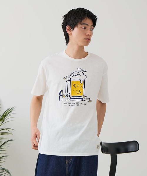 Blue Standard (ブルースタンダード)の「【BLUE STANDARD/ブルースタンダード】【涼しい スラブ天竺】 アニマルプリントTシャツ 綿100% 凹凸素材 ペンギン ゆるかわ 凹凸素材 部屋着 ワンマイル キャンプ(Tシャツ/カットソー・メンズ・その他/その他1/その他2/その他3・MEDIUM/LARGE/X-LARGE)」の11枚目の写真