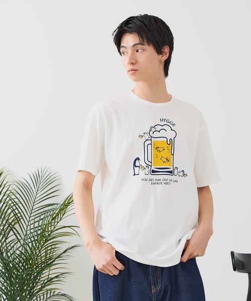Blue Standard (ブルースタンダード)の「【BLUE STANDARD/ブルースタンダード】【涼しい スラブ天竺】 アニマルプリントTシャツ 綿100% 凹凸素材 ペンギン ゆるかわ 凹凸素材 部屋着 ワンマイル キャンプ(Tシャツ/カットソー・メンズ・その他/その他1/その他2/その他3・MEDIUM/LARGE/X-LARGE)」の12枚目の写真
