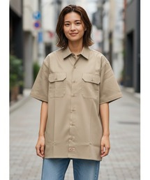 【DICKIES/ディッキーズ】【シワになりにくく丈夫】TCツイルワークシャツ DC2028 フラップポケット ユニセックス スケーター ストリート アメカジ 定番