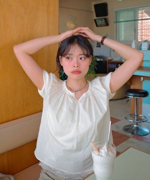 JULIAPEPE(ジュリアペペ)の「Amy Shirring Puff Blouse (Baby blue)(シャツ/ブラウス・レディース・その他・FREE)」の14枚目の写真