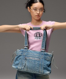 X-girl | FADED MILLS LOGO SQUARE BAG(ハンドバッグ)