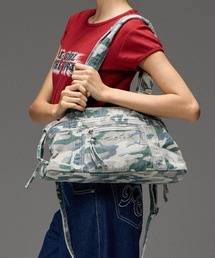 X-girl | FADED MILLS LOGO SQUARE BAG(ハンドバッグ)
