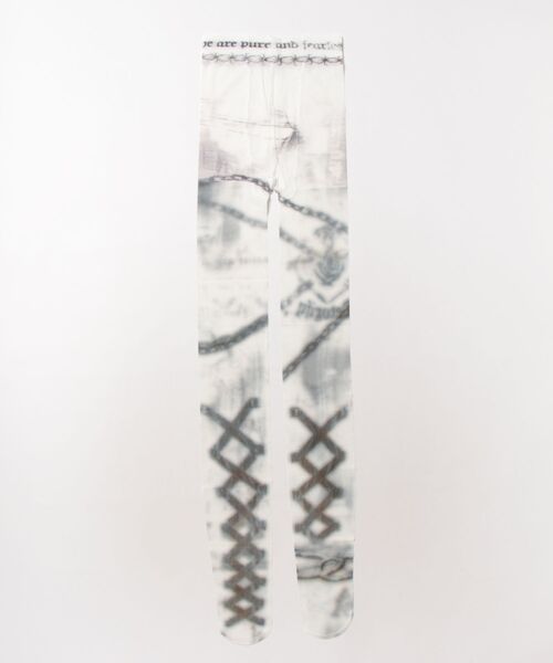 Never mind the XU】gothic chain print tights / 【ネバーマインド ザ