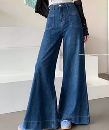 デニムワイドパンツ