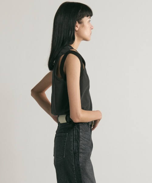 CINOH(チノ)の「RINGER TANK TOP(タンクトップ・レディース・ホワイト系その他/サックスブルー/チャコールグレー・38/36)」の17枚目の写真