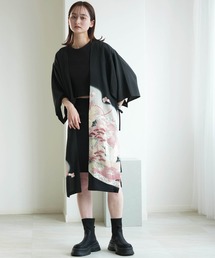utatane（ウタタネ）の「着物リメイク maison utatane ジレ/アウター 薄桃の鶴語り（シャツ/ブラウス）」