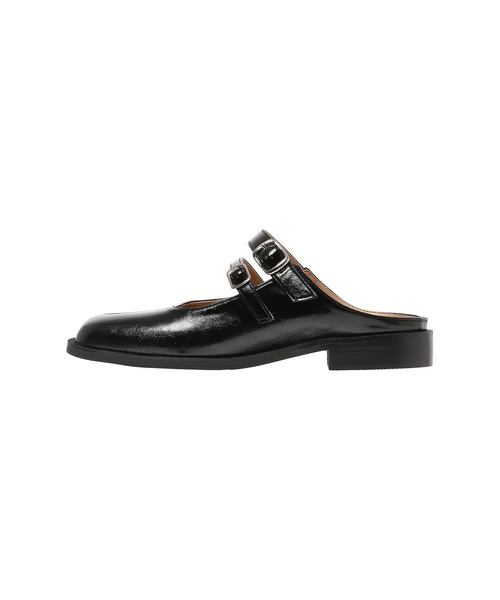 PAES（ペイズ）の「20255_Double Buckle Mule PAES_20255_Double Buckle Mule（その他シューズ・メンズ・ブラック/バーガンディー・23cm/23.5cm/24cm/24.5cm/25cm）」の3枚目の写真