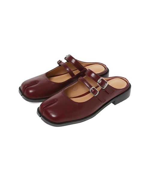 PAES（ペイズ）の「20255_Double Buckle Mule PAES_20255_Double Buckle Mule（その他シューズ・メンズ・ブラック/バーガンディー・23cm/23.5cm/24cm/24.5cm/25cm）」の5枚目の写真