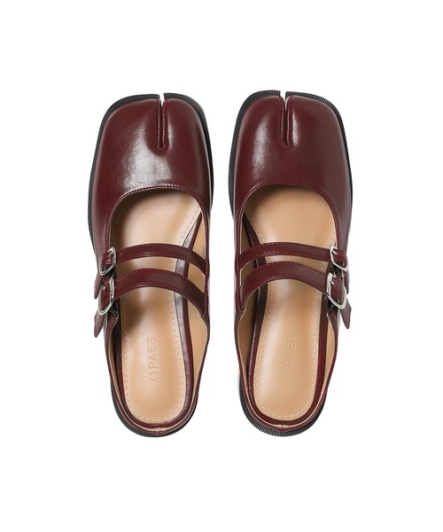 PAES（ペイズ）の「20255_Double Buckle Mule PAES_20255_Double Buckle Mule（その他シューズ・メンズ・ブラック/バーガンディー・23cm/23.5cm/24cm/24.5cm/25cm）」の7枚目の写真