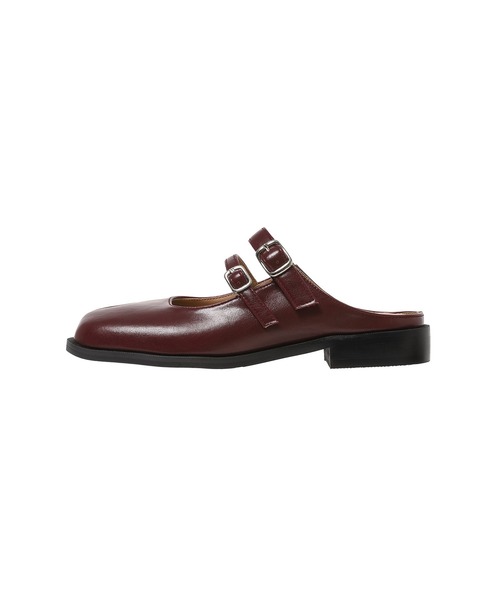 PAES（ペイズ）の「20255_Double Buckle Mule PAES_20255_Double Buckle Mule（その他シューズ・メンズ・ブラック/バーガンディー・23cm/23.5cm/24cm/24.5cm/25cm）」の4枚目の写真