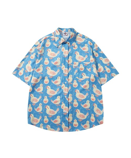 HOOK（フック）の「HOOK -original-　レトロポップ総柄 × ルーズシルエット アロハシャツ（シャツ/ブラウス・メンズ・ブラック/ライトベージュ/ブルー/ダークブルー/グリーン/ホワイト・M/XL/L）」の21枚目の写真