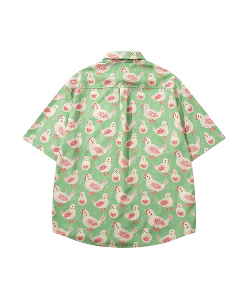HOOK（フック）の「HOOK -original-　レトロポップ総柄 × ルーズシルエット アロハシャツ（シャツ/ブラウス・メンズ・ブラック/ライトベージュ/ブルー/ダークブルー/グリーン/ホワイト・M/XL/L）」の22枚目の写真