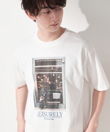 モノクロ フォトグラフィー 半袖Tシャツ 洗濯機OK