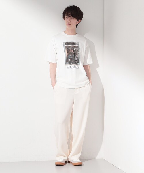 THE SHOP TK (ザ ショップ ティーケー )の「モノクロ フォトグラフィー 半袖Tシャツ 洗濯機OK(Tシャツ/カットソー・メンズ・ライトグレー/オフホワイト/ホワイト系9/ブラック系7・03/02/04)」の11枚目の写真