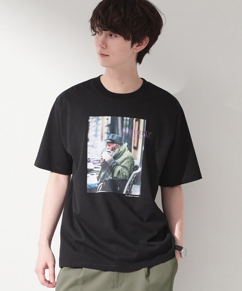 THE SHOP TK (ザ ショップ ティーケー )の「モノクロ フォトグラフィー 半袖Tシャツ 洗濯機OK(Tシャツ/カットソー・メンズ・ライトグレー/オフホワイト/ホワイト系9/ブラック系7・03/02/04)」の7枚目の写真