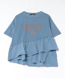 Right-on | ピグメント加工切替ロゴTシャツ(Tシャツ/カットソー)