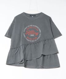 Right-on | ピグメント加工切替ロゴTシャツ(Tシャツ/カットソー)