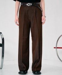 DENIM-LIKE SEMI-WIDE STRAIGHT SLACKS / デニムライクセミワイドストレートスラックス