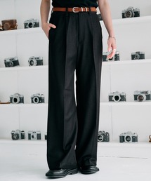 SELLE GLANT | DENIM-LIKE SEMI-WIDE STRAIGHT SLACKS / デニムライクセミワイドストレートスラックス(スラックス)