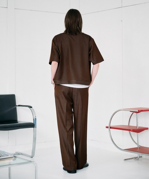 SELLE GLANT（セレグランテ）の「DENIM-LIKE SEMI-WIDE STRAIGHT SLACKS / デニムライクセミワイドストレートスラックス（スラックス・メンズ・ダークブラウン/ブラック/ダークインディゴブルー・SMALL/LARGE/MEDIUM）」の18枚目の写真