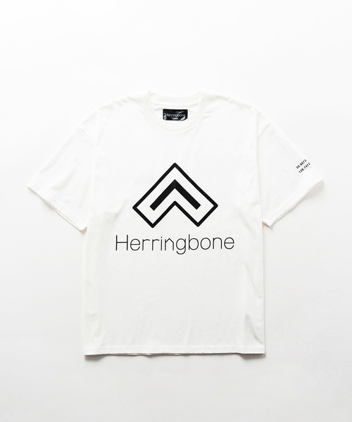 Herringbone Footwear(ヘリンボーンフットウェア)の「“Herringbone“ Logo print Tee(Tシャツ/カットソー・メンズ・ホワイト/ブラック・LARGE/SMALL/MEDIUM/X-LARGE)」の2枚目の写真