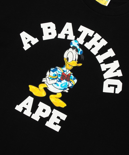 A BATHING APE(アベイシングエイプ)の「BAPE X DISNEY DONALD DUCK COLLEGE RELAXED FIT TEE(Tシャツ/カットソー・メンズ・ホワイト/ブラック/ネイビー・LARGE/XX-LARGE/MEDIUM/SMALL/X-LARGE)」の8枚目の写真