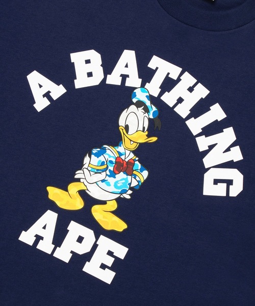 A BATHING APE(アベイシングエイプ)の「BAPE X DISNEY DONALD DUCK COLLEGE RELAXED FIT TEE(Tシャツ/カットソー・メンズ・ホワイト/ブラック/ネイビー・LARGE/XX-LARGE/MEDIUM/SMALL/X-LARGE)」の9枚目の写真