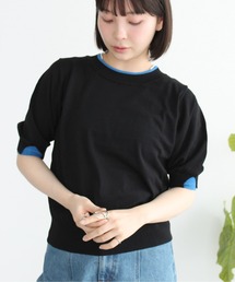 レイヤード風ボリューム袖プルオーバー