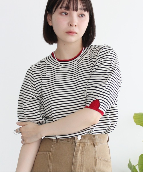 Meli rich(メリーリッチ)の「レイヤード風ボリューム袖プルオーバー(Tシャツ/カットソー・レディース・グレー/アイボリー/ブラック・FREE)」の12枚目の写真
