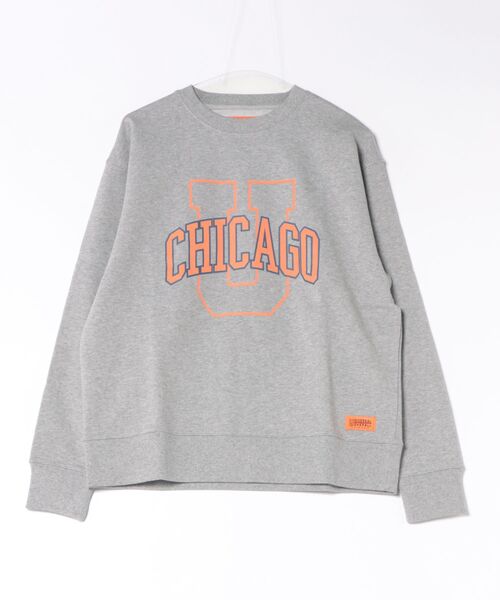 UNIVERSAL OVERALL(ユニバーサルオーバーオール)の「【72】【it】【UNIVERSAL OVERALL】U/CHICAGO SWEAT ST(スウェット・メンズ・オリーブ/ヘザーグレー/パープル/ネイビー・X-LARGE/MEDIUM/LARGE)」の1枚目の写真
