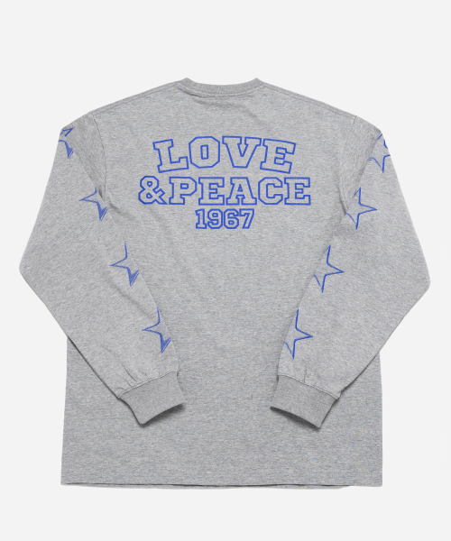 WEBHOUSE(ウェブハウス)の「ラブアンドピース ロングスリーブ - グレー(Tシャツ/カットソー・レディース・その他・FREE)」の3枚目の写真