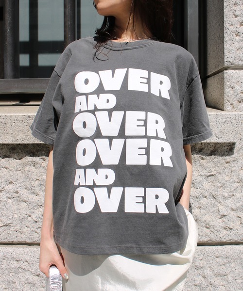 Scrap Book(スクラップブック)の「【ALL HOURS】6.1OZ PIGMENT DYED OVER AND OVER(Tシャツ/カットソー・レディース・グレー系その他/グリーン系その他・1)」の1枚目の写真