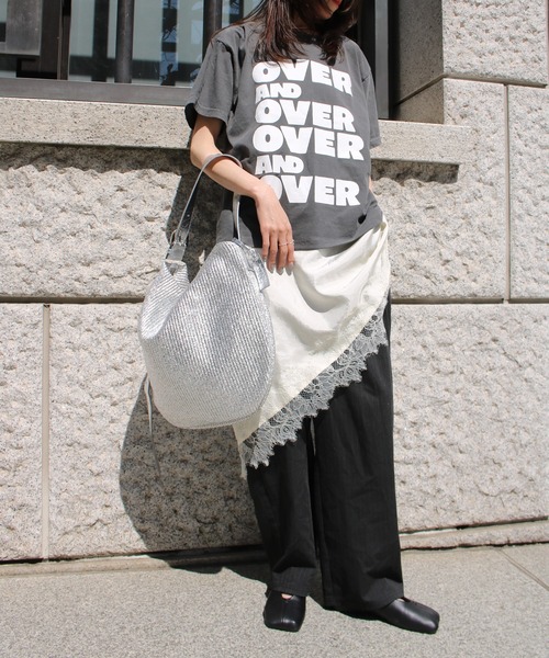 Scrap Book(スクラップブック)の「【ALL HOURS】6.1OZ PIGMENT DYED OVER AND OVER(Tシャツ/カットソー・レディース・グレー系その他/グリーン系その他・1)」の4枚目の写真