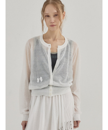 Slim Fit Sheer Multi See-through Cardigan_Ivory