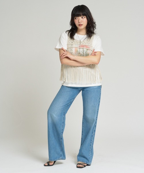 RU.TI.LE(ルチル)の「【RU.TI.LE】フラワーフォトプリントTシャツ(Tシャツ/カットソー・レディース・ホワイト/チャコールグレー・MEDIUM)」の18枚目の写真