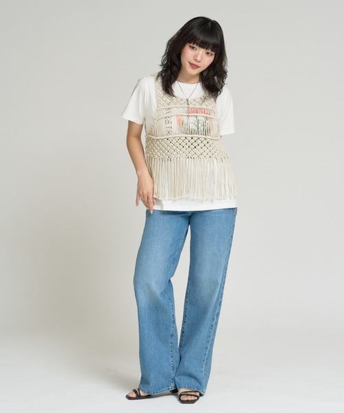 RU.TI.LE(ルチル)の「【RU.TI.LE】フラワーフォトプリントTシャツ(Tシャツ/カットソー・レディース・ホワイト/チャコールグレー・MEDIUM)」の17枚目の写真