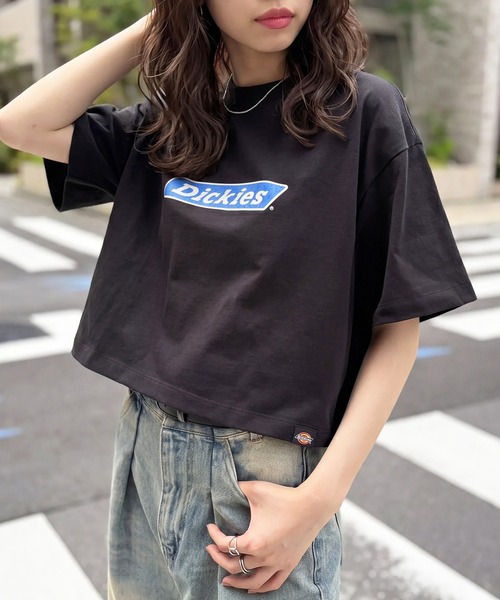 Dickies(ディッキーズ)の「【Dickies】天竺アイコンロゴ ショートスリーブTee 5287-5700 MNY(Tシャツ/カットソー・レディース・ホワイト/ブラック・M)」の1枚目の写真