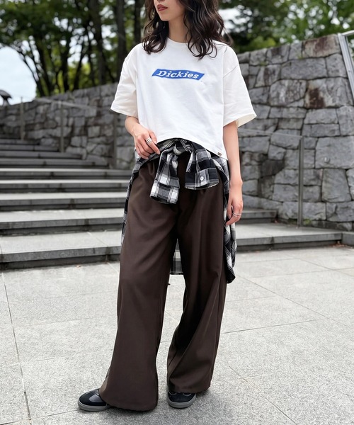 Dickies(ディッキーズ)の「【Dickies】天竺アイコンロゴ ショートスリーブTee 5287-5700 MNY(Tシャツ/カットソー・レディース・ホワイト/ブラック・M)」の8枚目の写真