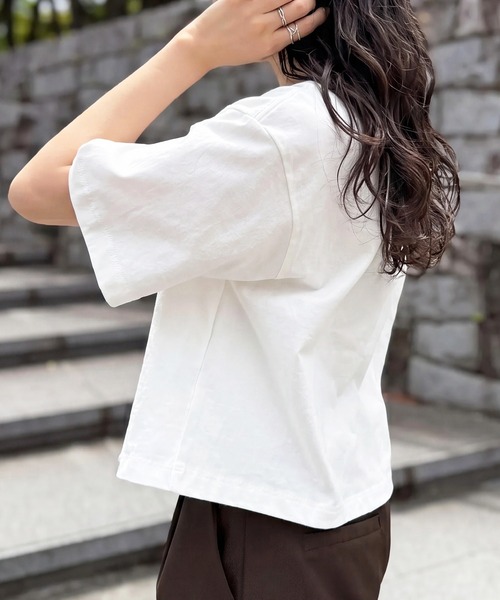 Dickies(ディッキーズ)の「【Dickies】天竺アイコンロゴ ショートスリーブTee 5287-5700 MNY(Tシャツ/カットソー・レディース・ホワイト/ブラック・M)」の7枚目の写真