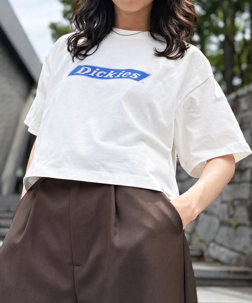 Dickies(ディッキーズ)の「【Dickies】天竺アイコンロゴ ショートスリーブTee 5287-5700 MNY(Tシャツ/カットソー・レディース・ホワイト/ブラック・M)」の4枚目の写真