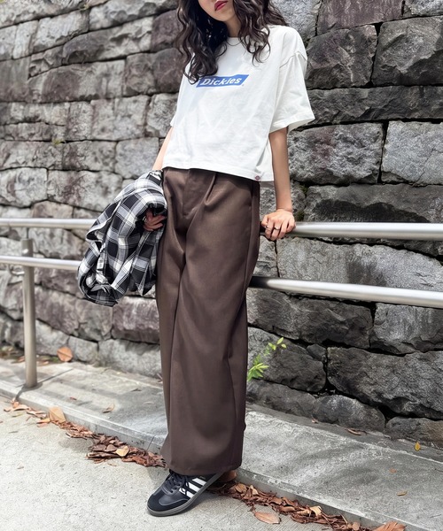 Dickies(ディッキーズ)の「【Dickies】天竺アイコンロゴ ショートスリーブTee 5287-5700 MNY(Tシャツ/カットソー・レディース・ホワイト/ブラック・M)」の9枚目の写真