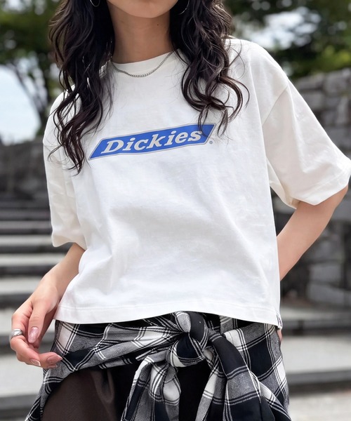 Dickies(ディッキーズ)の「【Dickies】天竺アイコンロゴ ショートスリーブTee 5287-5700 MNY(Tシャツ/カットソー・レディース・ホワイト/ブラック・M)」の3枚目の写真
